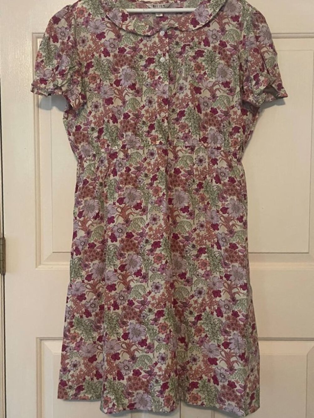 NWT Bitten SJP Floral Dress with Peter Pan Collar - Coquette Cottagecore Charm
